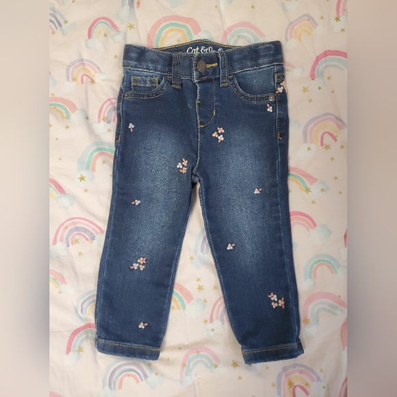 18m Cat and jack embroidered jeans - Picture 1 of 5